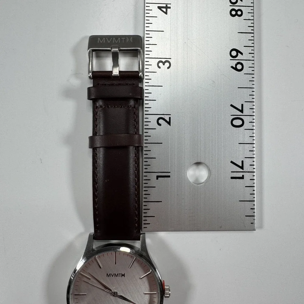 MVMT MT01-SBR Watch Quick Release‎ Brown Leather Straps 316L Stainless Steel